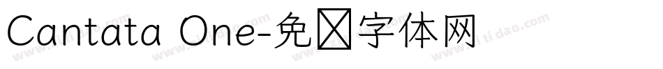Cantata One字体转换